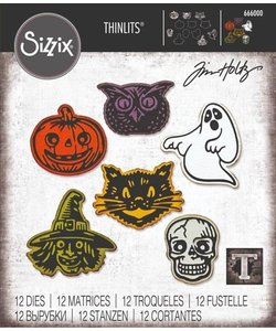 Sizzix Thinlits Die Set Retro Halloween 12 pcs. 666000