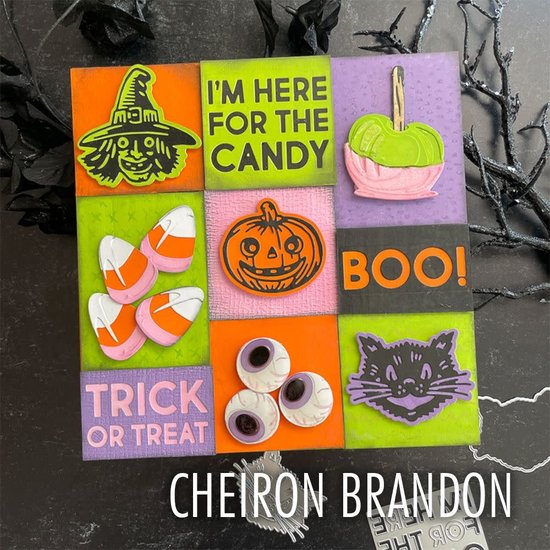 Tim Holtz Sizzix Tim Holtz Thinlits Die Set Retro Halloween 12 pcs.