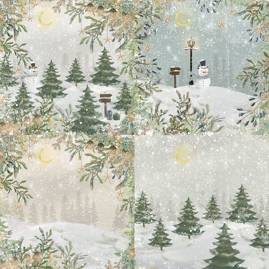 Crafter´s Companion Crafter's Companion Paper Pad Christmas 30x30cm. Vintage Snowman