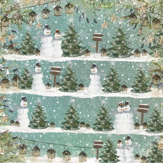 Crafter´s Companion Crafter's Companion Paper Pad Christmas 30x30cm. Vintage Snowman