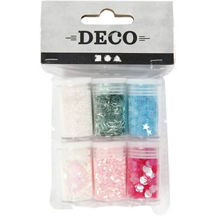 Glitter en pailletten Set Pastel 6x5gr