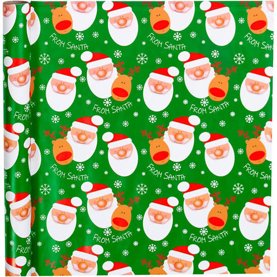 Creotime Cadeaupapier Kerstman 70cm x 4 mtr