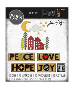 Sizzix Thinlits Die Set Tim Holtz Christmas Cutouts 16 Dies. 666064