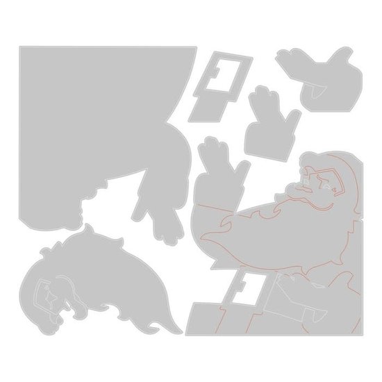 Sizzix Sizzix Thinlits Die Set Tim Holtz Retro Santa 6 Dies 666071