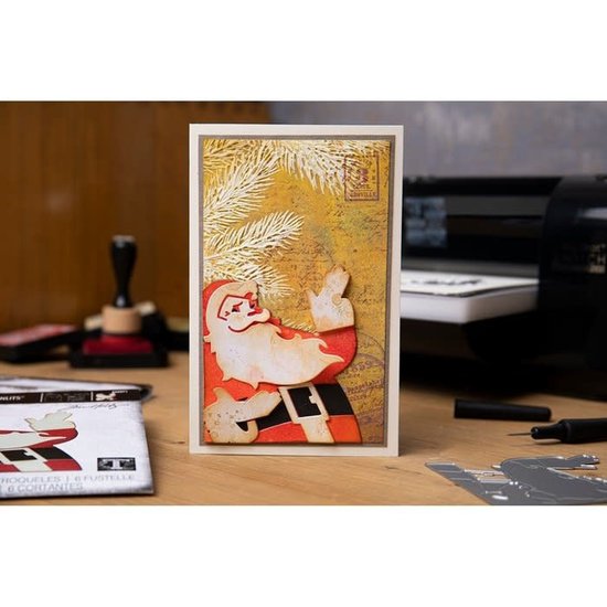 Sizzix Sizzix Thinlits Die Set Tim Holtz Retro Santa 6 Dies 666071
