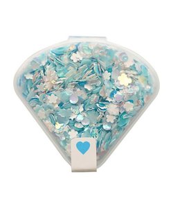 Nellie‘s Choice Sequins Pailletten mix assorti 20 gram Licht Blauw