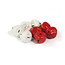 Hobbyfun Kerst Bel Rood en Wit 15 mm 8 stuks