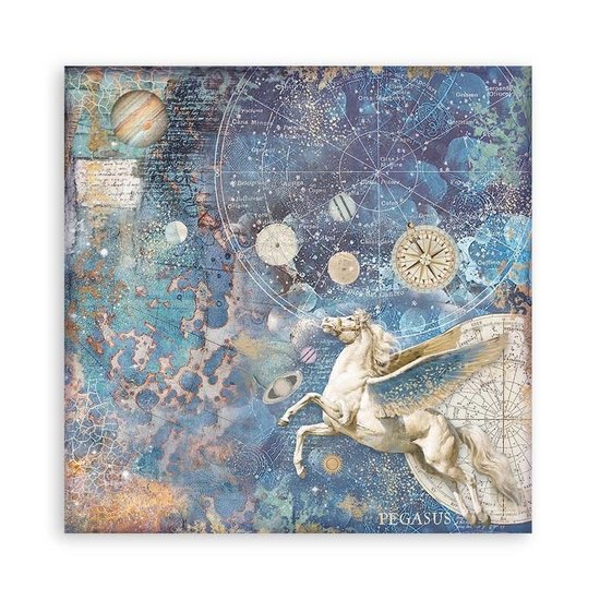 Stamperia Stamperia Cosmos Infinity Backgrounds Paper Pack 8x8 Inch