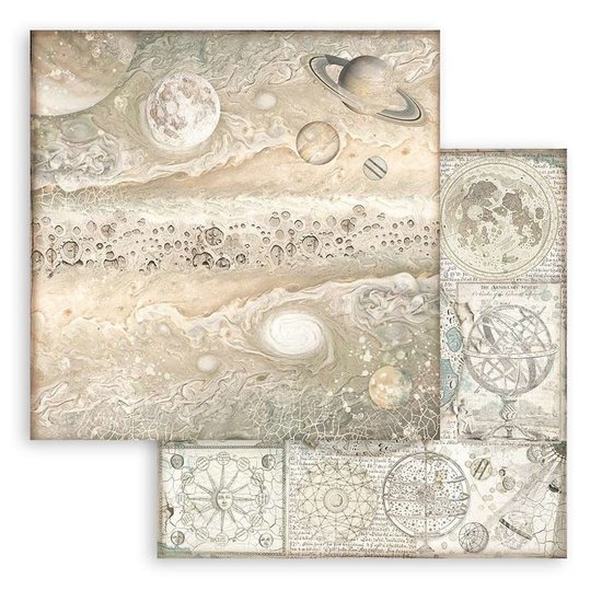 Stamperia Stamperia Cosmos Infinity Backgrounds Paper Pack 8x8 Inch