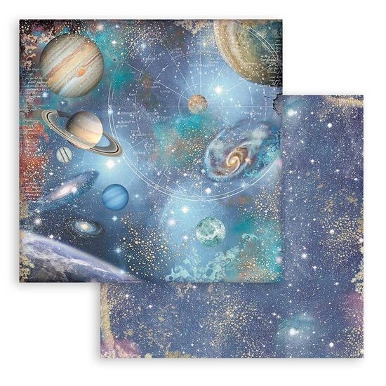 Stamperia Stamperia Cosmos Infinity Backgrounds Paper Pack 8x8 Inch