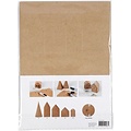 Creotime Kartonnen Huizen En Bomen Kraft 5,7-10 cm.