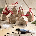 Creotime Kartonnen Huizen En Bomen Kraft 5,7-10 cm.