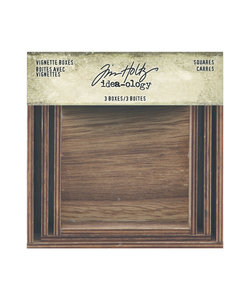 Tim Holtz Idea-Ology Vignette Box Squares 3 pcs.