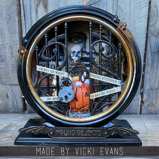 Tim Holtz Tim Holtz Idea-Ology Curio Clock Black Halloween