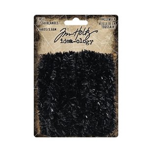 Tim Holtz Idea-Ology Halloween Tinsel Black 1x3.66 mtr.