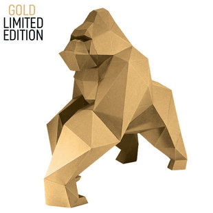 DIY Paper Model kit Gorilla Gold  Limited Edition  46x26x50 cm.