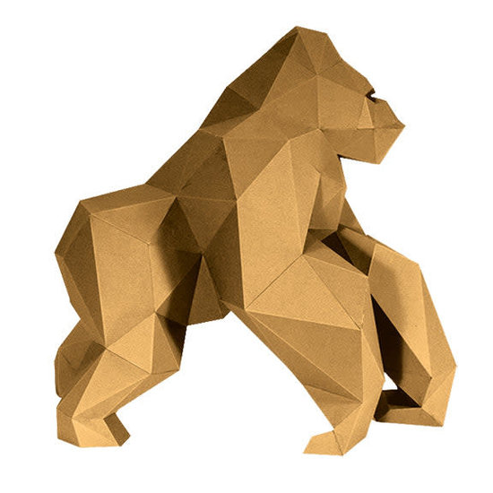 Papercraft world DIY Paper Model kit Gorilla Gold  Limited Edition  46x26x50 cm.