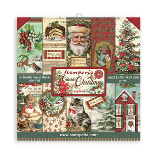 Stamperia Classic Christmas Paper Pack 8x8"