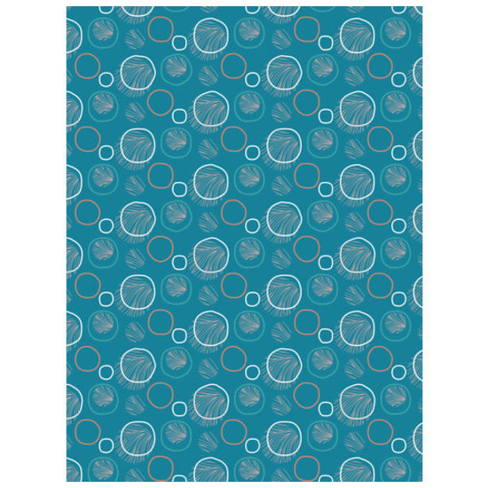 Decopatch Vel Decopatch Papier Patroon Cirkels Waaiers Blauw/Oranje/Zalm