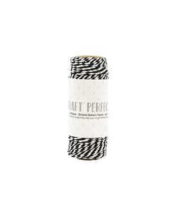 Tonic Studios  Striped bakers twine 2mm 25m Jet black