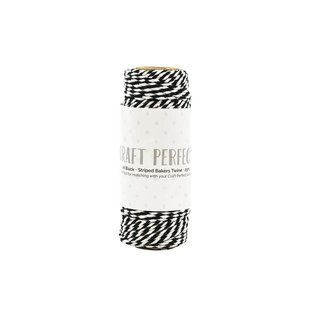 Tonic Studios  Striped bakers twine 2mm 25m Jet black