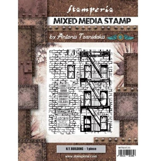 Stamperia Stamperia Rubberen Stempel 20.5x15.5cm New York Building