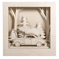 Rayher Houten bouwset 3D lijst Auto 25,5x26x6,6cm.