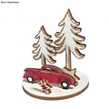 Rayher Rayher Houten DIY Bouwset Instekers Voor Stolp Kerst Wintercar 5cm ø, 5cm. 2 sets
