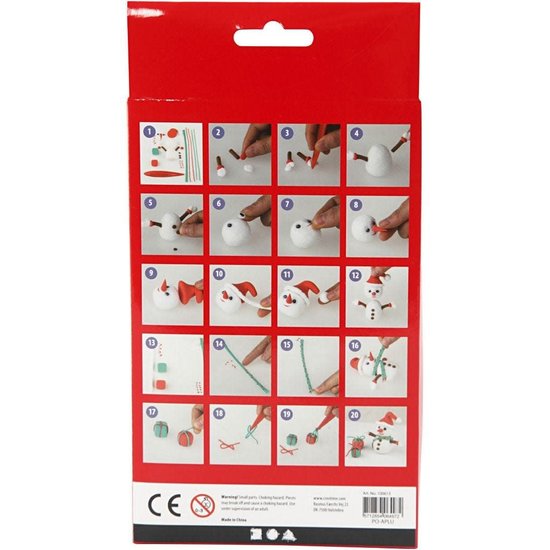 Creotime DIY Funny Friends Kerst  Foam- / Silk  clay Sneeuwpop