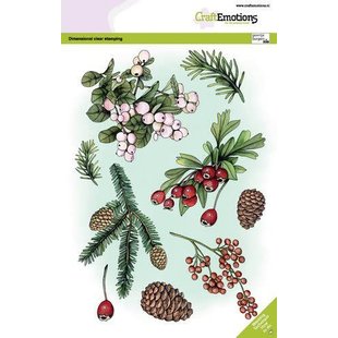 CraftEmotions clearstamps Florestiek kerst 2