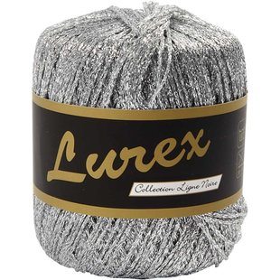 Lurex glitter garen 25 gr. 160mtr. Zilver