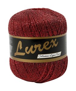 Lurex glitter garen 25 gr. 160mtr. Rood