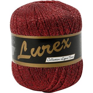 Lurex glitter garen 25 gr. 160mtr. Rood