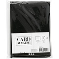 Creotime Kaarten en Enveloppen 10,5x15cm. 6 st. Zwart