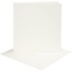 Creotime Kaarten & Enveloppen  Kaart 15,2x15,2cm. Enveloppe 16x16cm. 4st. Off White