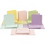 Creotime Kaarten & Enveloppen  Afmeting kaart 15x15cm 50st. Assorti Pastel Kleuren