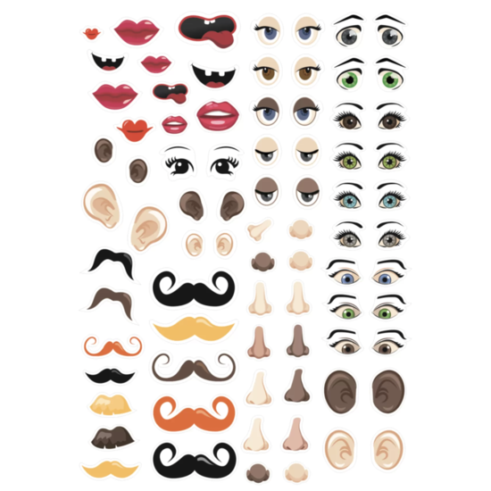 Graine Creative Stickers Gezichten 124st