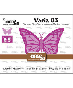Crealies Varia stans no. 03  Monarch vlinder 3 st.