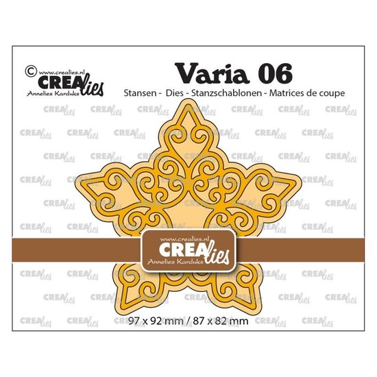 Crealies Crealies Varia stans no. 06  Curly Star 2 st.
