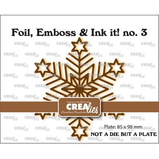 Crealies Foil, Emboss & Ink it GEOMETRIC SNOWFLAKE BIG - LET OP DIT IS GEEN STANS