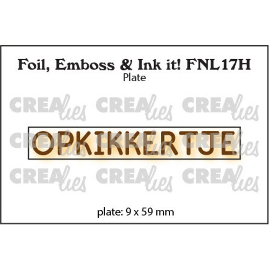 Crealies Crealies Foil, Emboss & Ink it horizontaal OPKIKKERTJE - LET OP DIT IS GEEN STANS