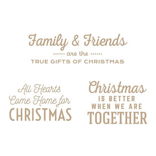 Spellbinders Glimmer Hot Foil Plate Gifts of Christmas Sentiments 3st.