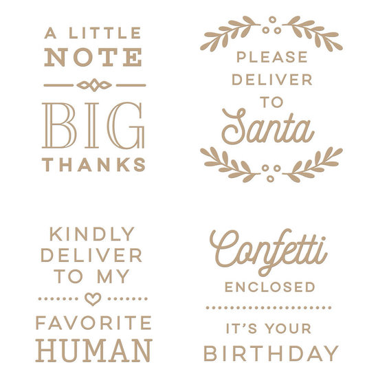 Spellbinders Spellbinders Glimmer Hot Foil Plate All-Occasion Mailbox Greetings 4st.