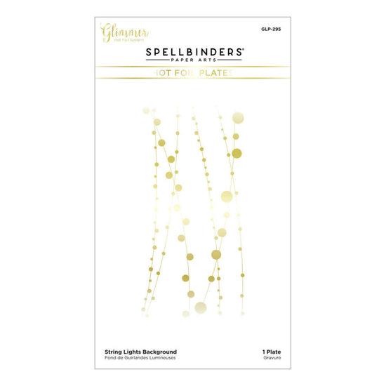 Spellbinders Spellbinders Glimmer Hot Foil Plate String Lights Background 1st.