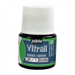 Pebeo Vitrail Glasverf Transparent 45ml Indigo Blue nr. 54