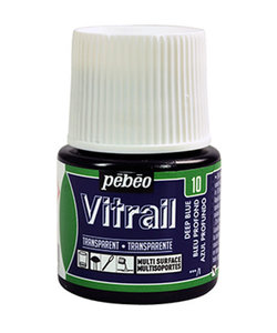 Pebeo Vitrail Glasverf Transparent 45ml Deep Blue nr. 10