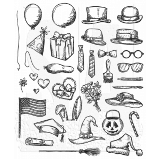 Tim Holtz Tim Holtz Cling Stamp Crazy Things