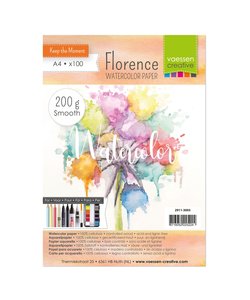 Florence Aquarel Papier Smooth A4 200g Off White 100st