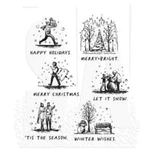 Tim Holtz Cling Stamp Holiday Sketchbook