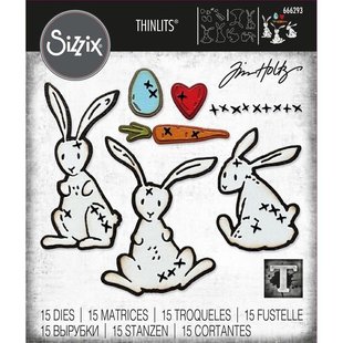 Sizzix Thinlits Die Set Tim Holtz Bunny Stitch 15 Dies